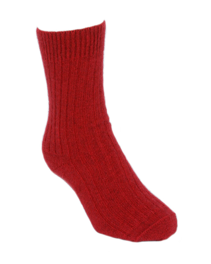 Possum & Merino Sock RED